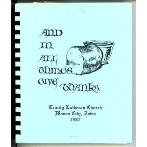 Trinity Lutheran Church Iowa Cookbook Granny Core Recipes Vintage Mason City
